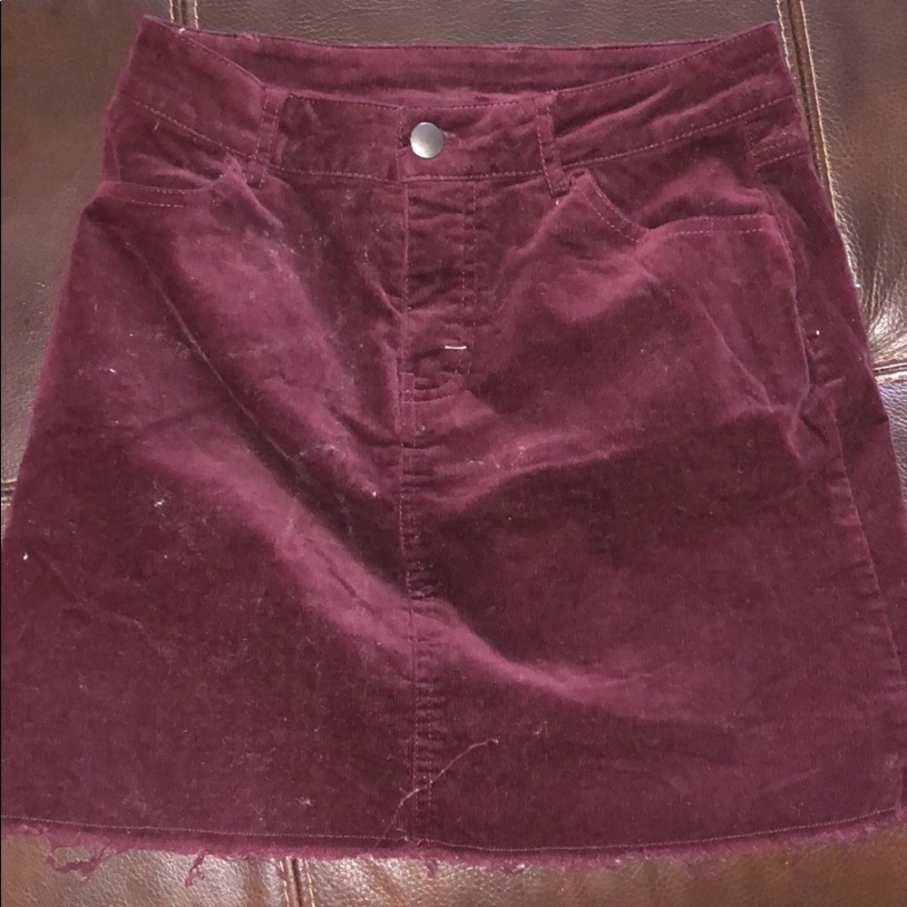 maroon skirt
